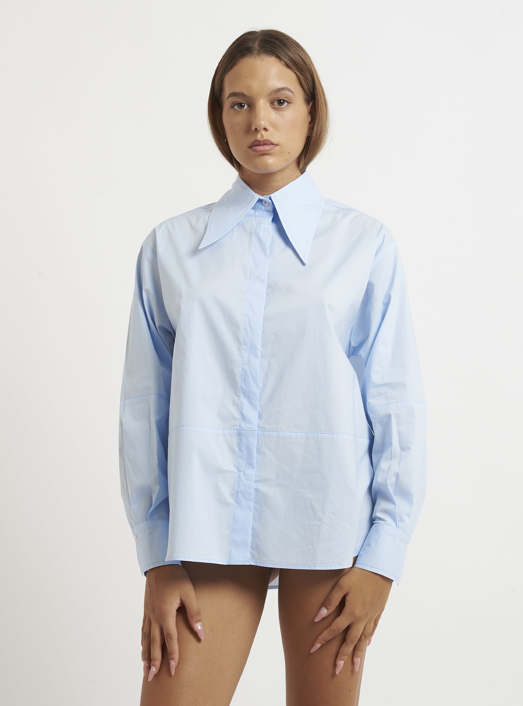 Pointed collar shirt