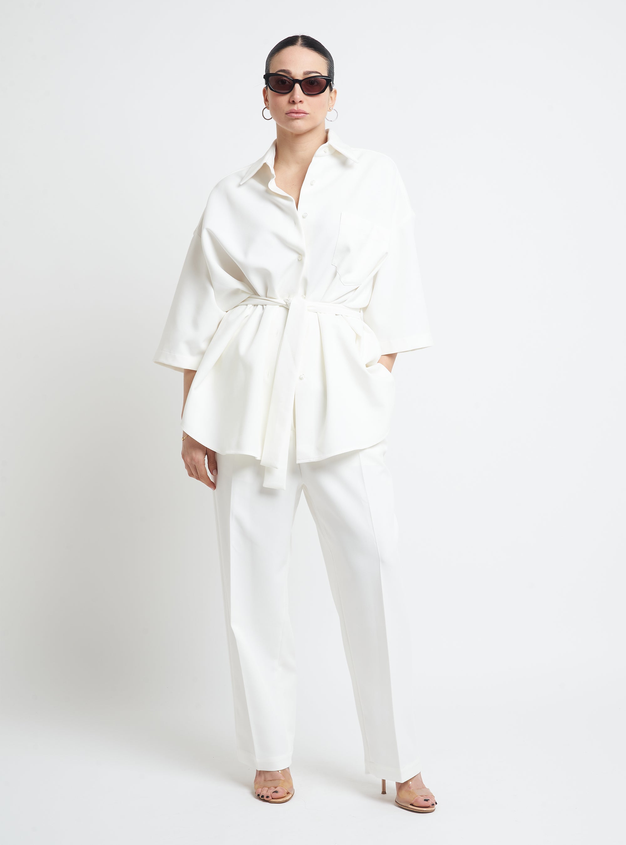 Oversized short-sleeved shirt