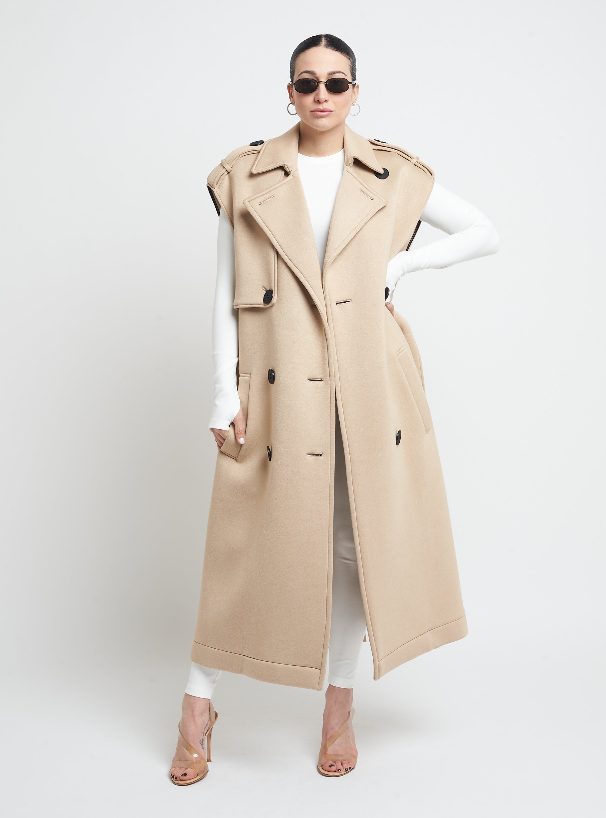 Oversized double-breasted waistcoat