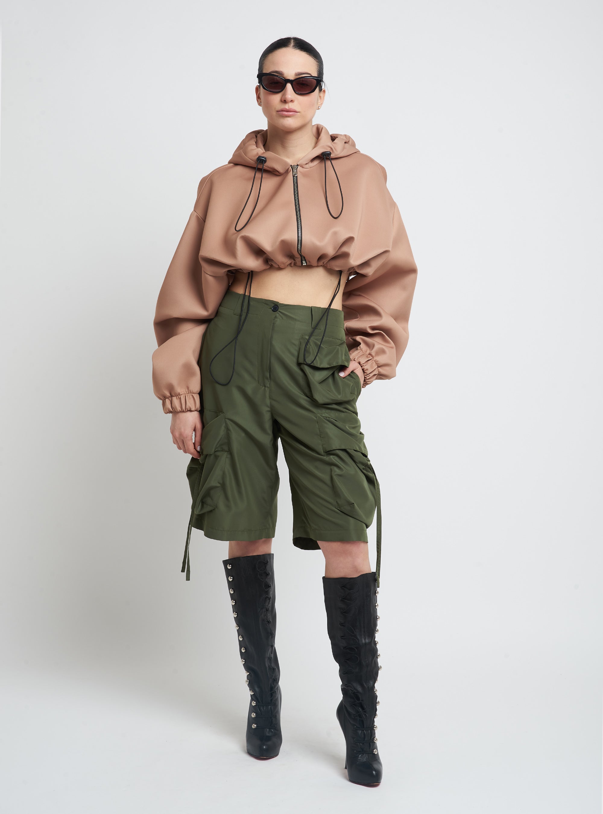 Oversized cargo shorts