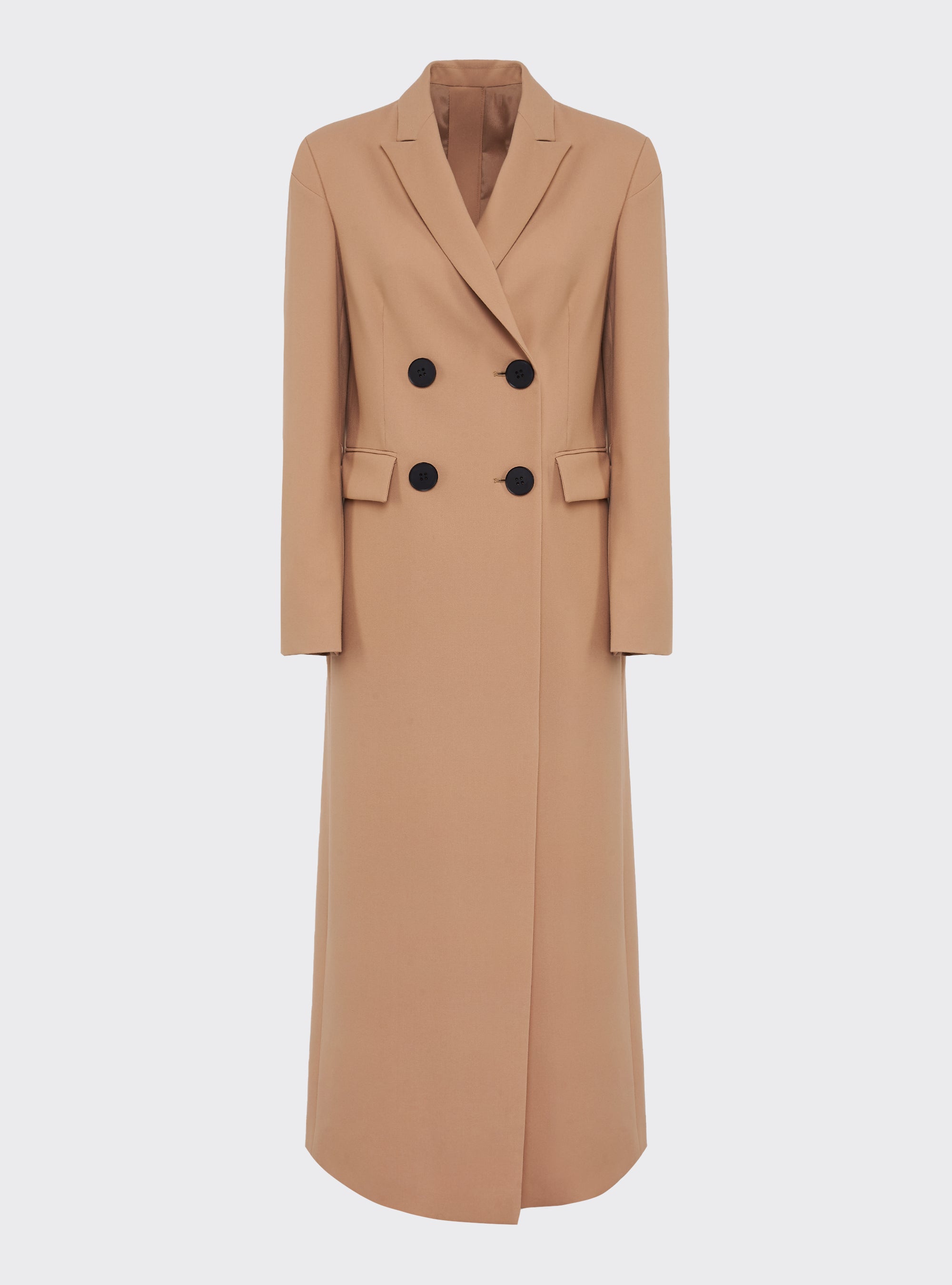 Long double-breasted coat