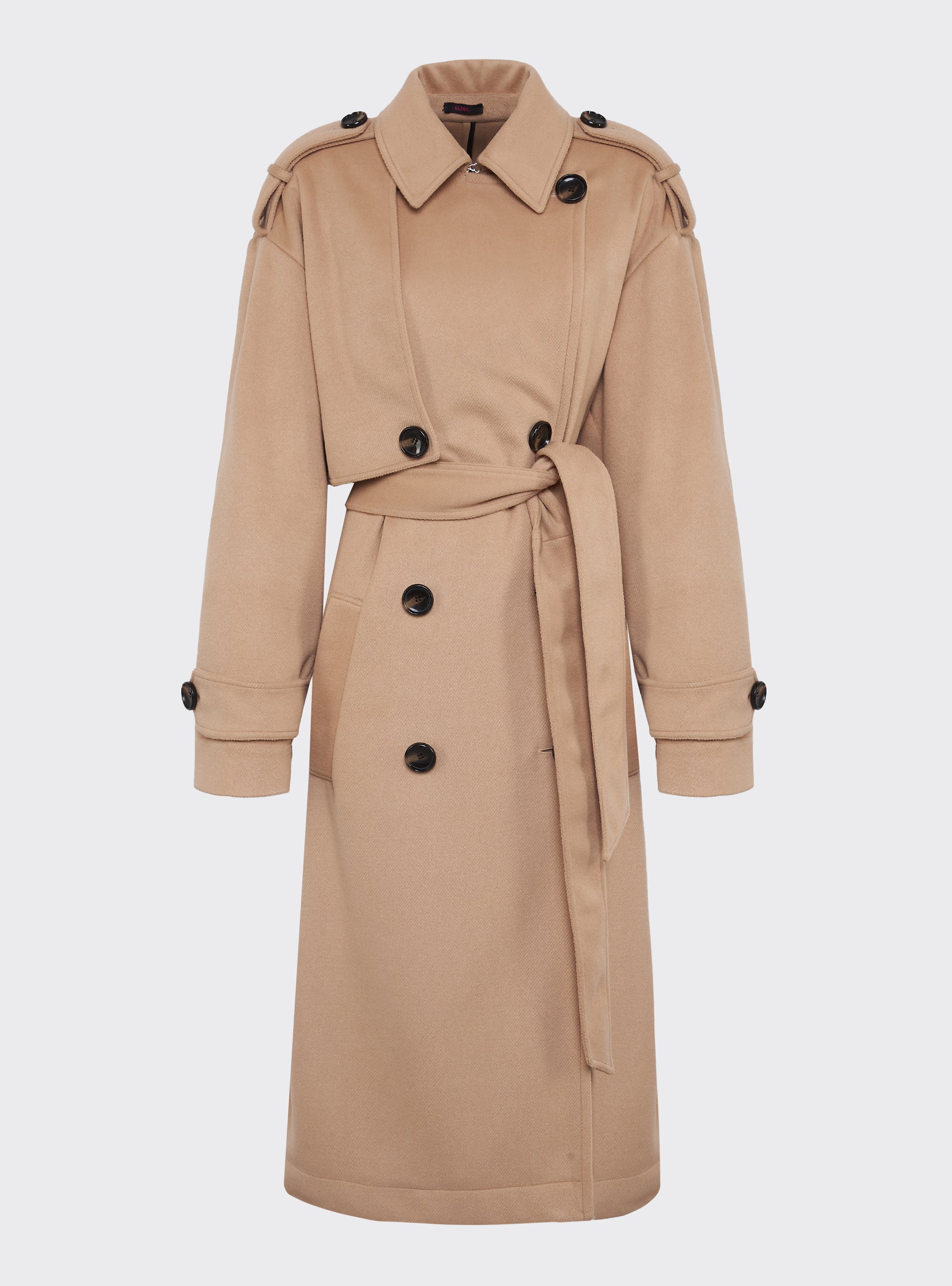 Oversized double-breasted trench coat