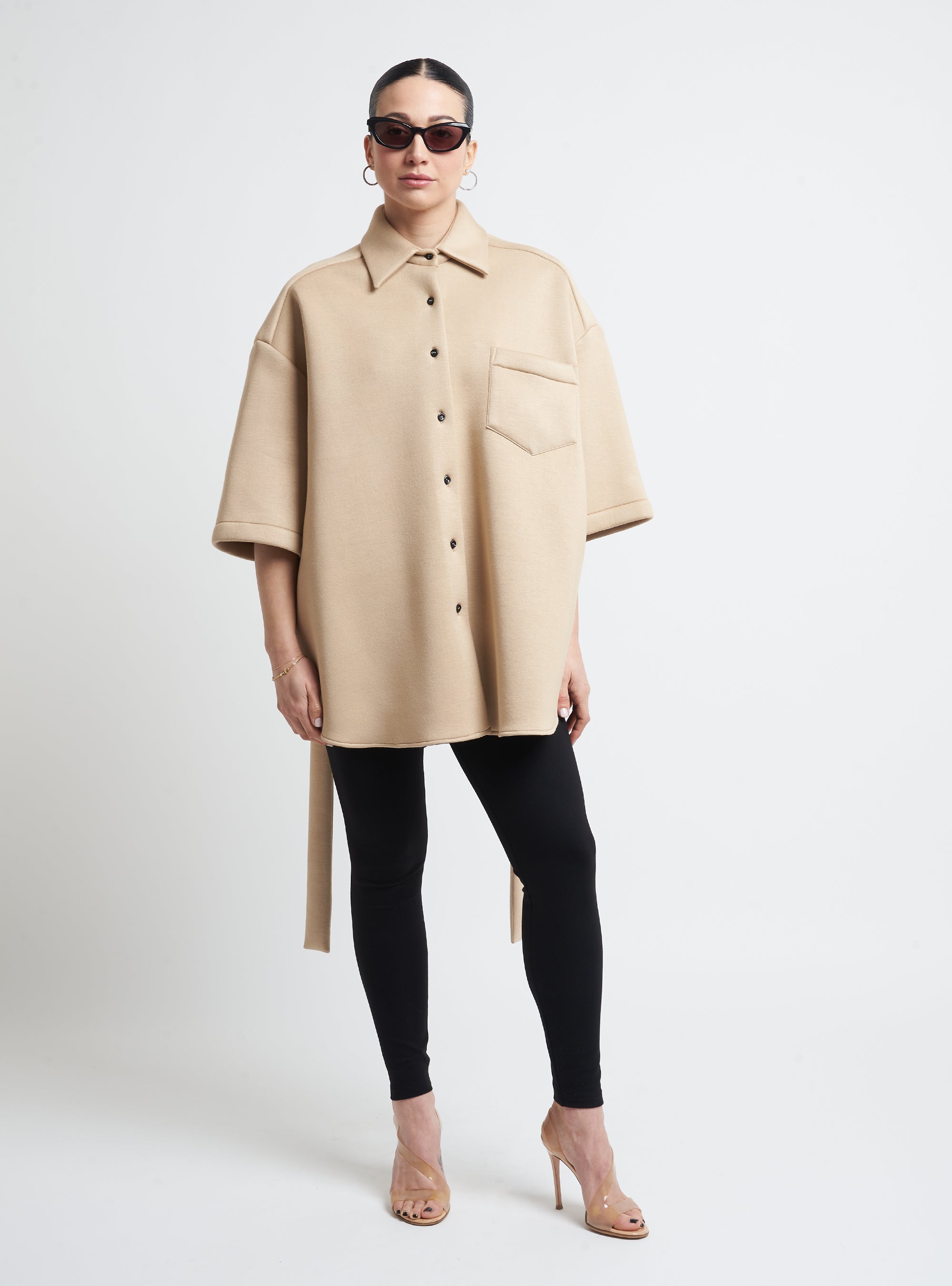 Oversized short-sleeved shirt