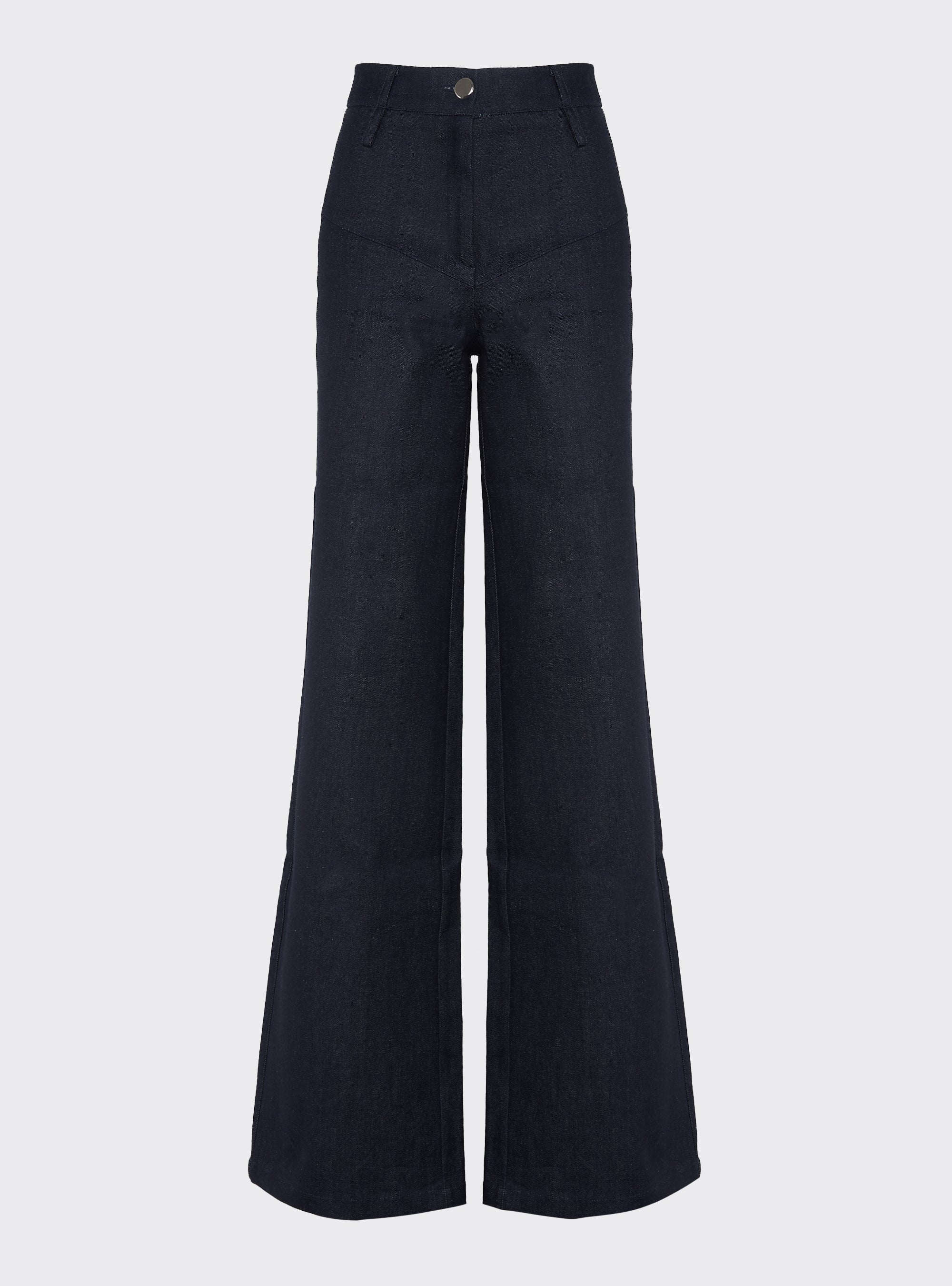 Mid-Rise Denim Culotte