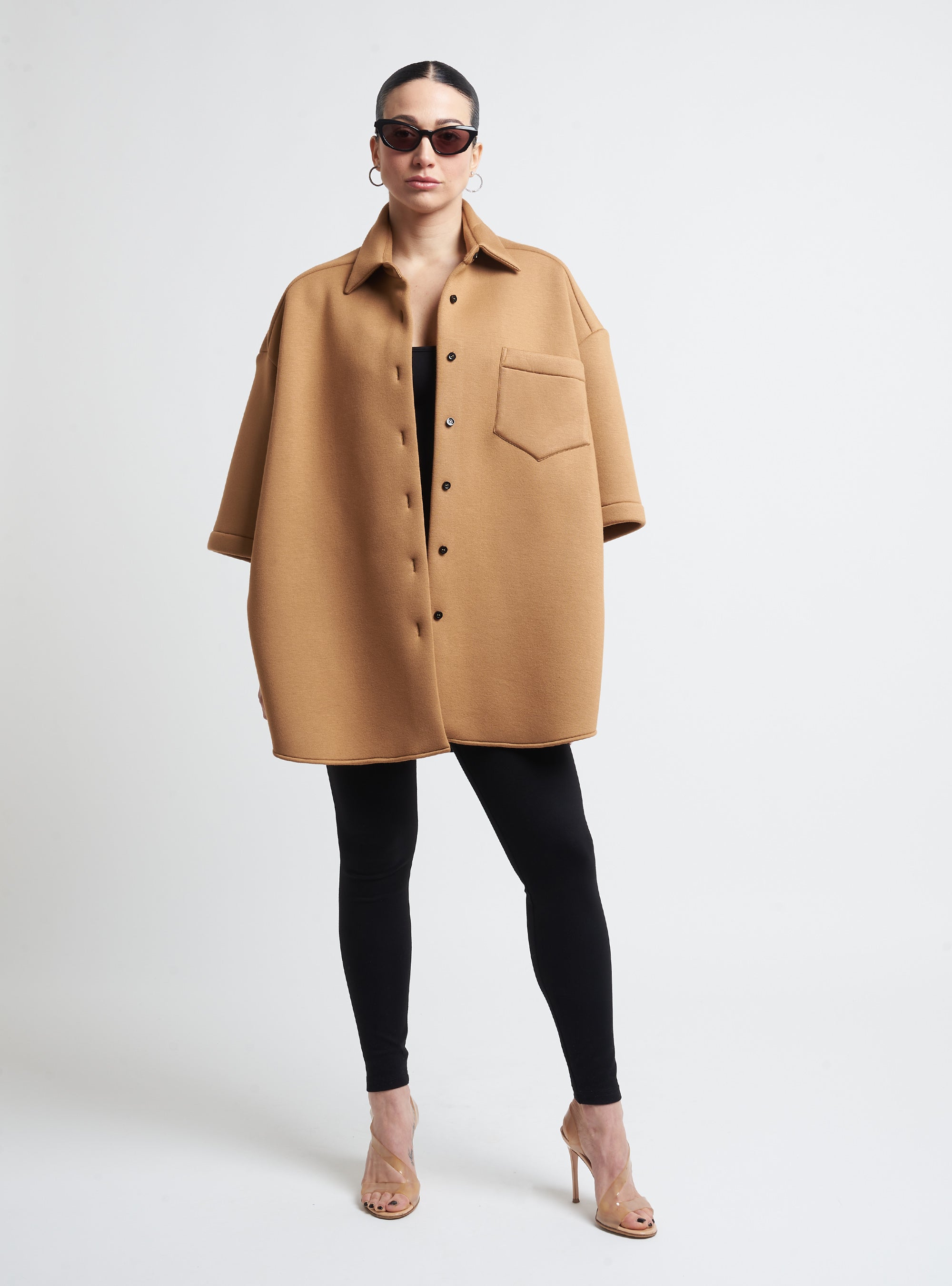 Oversized short-sleeved shirt