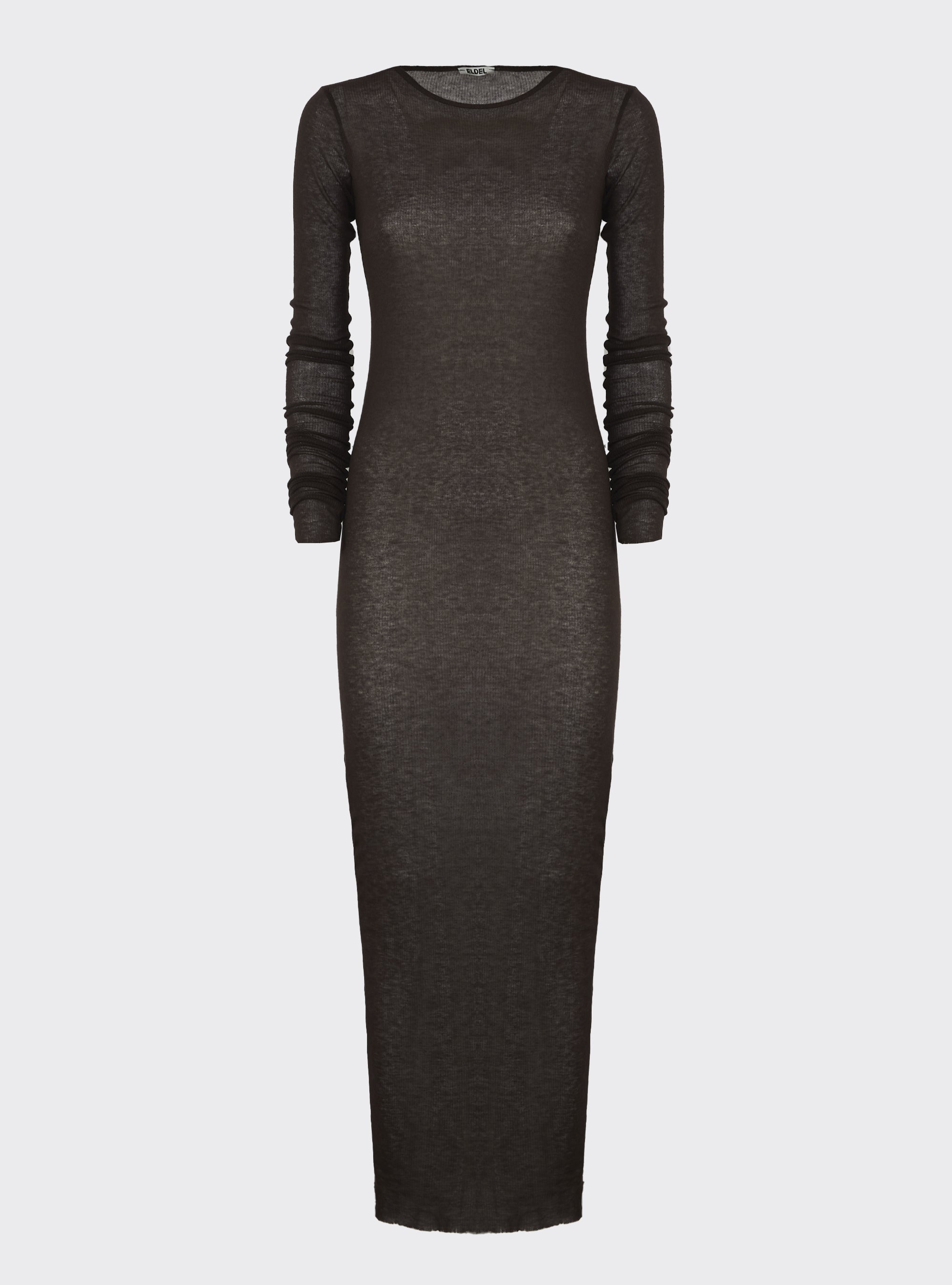 Crew neck cashmere dress